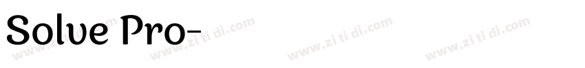 Solve Pro字体转换